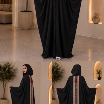 عبايه اسود تراسي A14